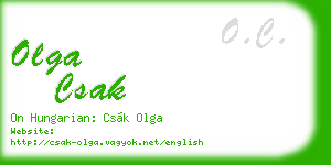 olga csak business card