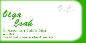 olga csak business card